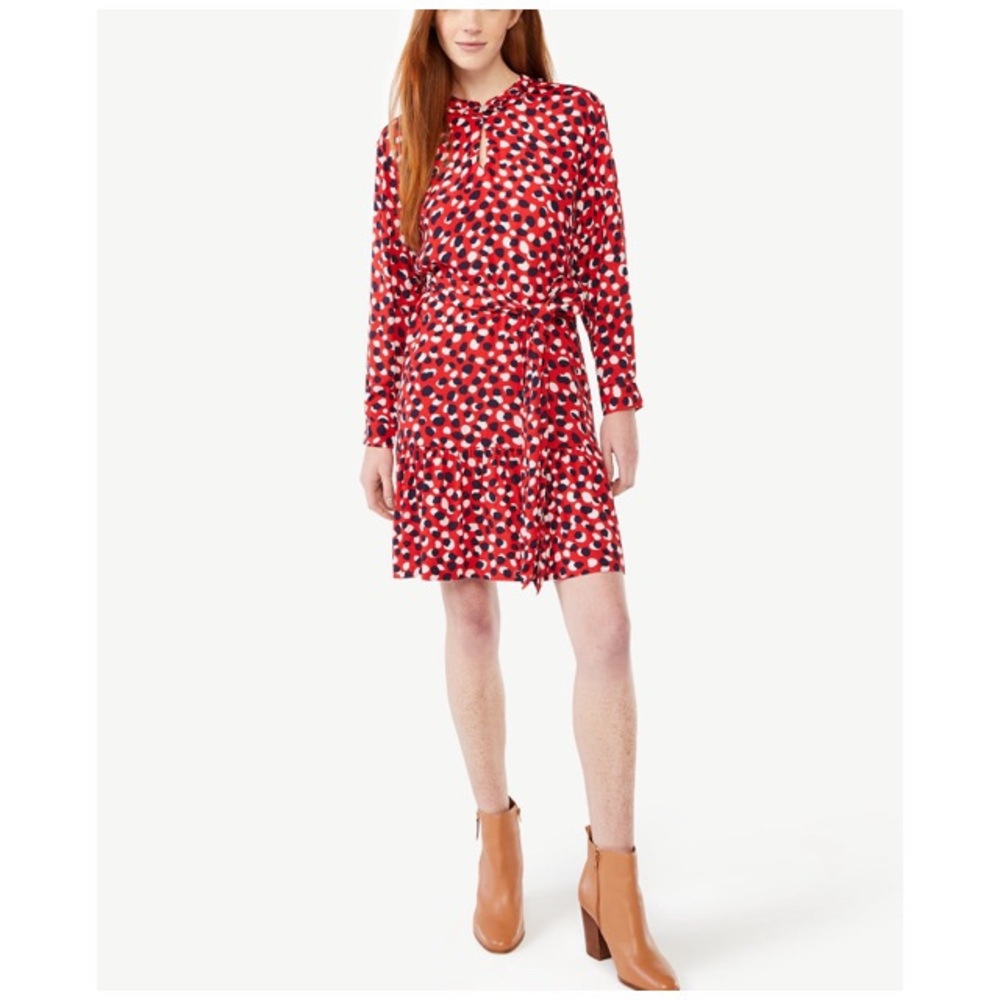WOMEN’S TIERED BELTED MINI DRESS